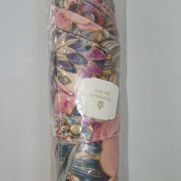 NOS Vintage Victoria's Secret Floral Roses Bamboo Handle Parasol Umbrella Lolita - Picture 4 of 12